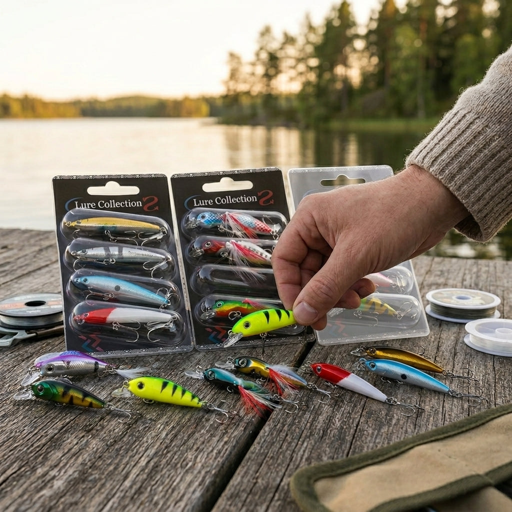 Wobbler Set 4-Pack | Fiskedrag för Abborre, Gädda & Gös
