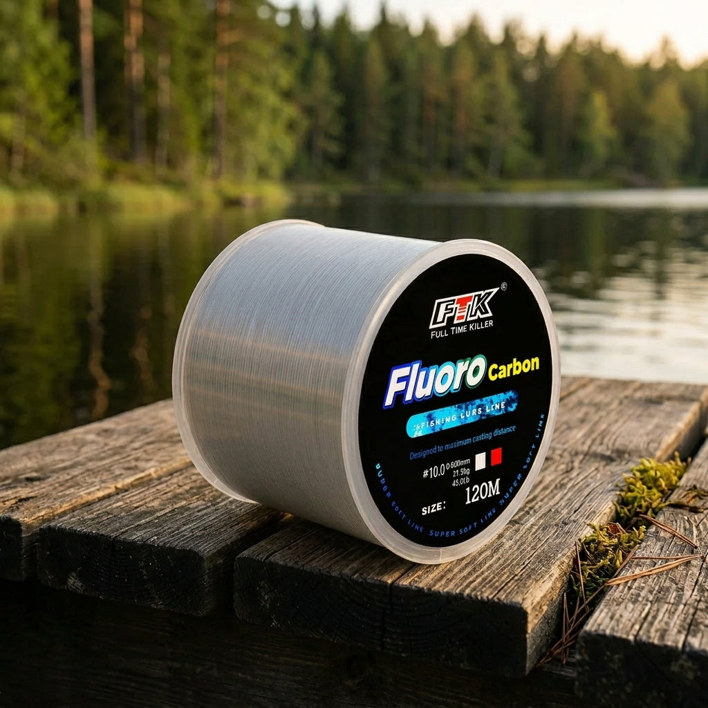 Fluorocarbon Fiskelina 120M | Osynlig & Slitstark