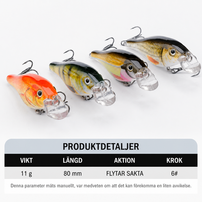 GOBASS™ Wobbler | Jerkbait 80mm – Realistisk & Huggsäker