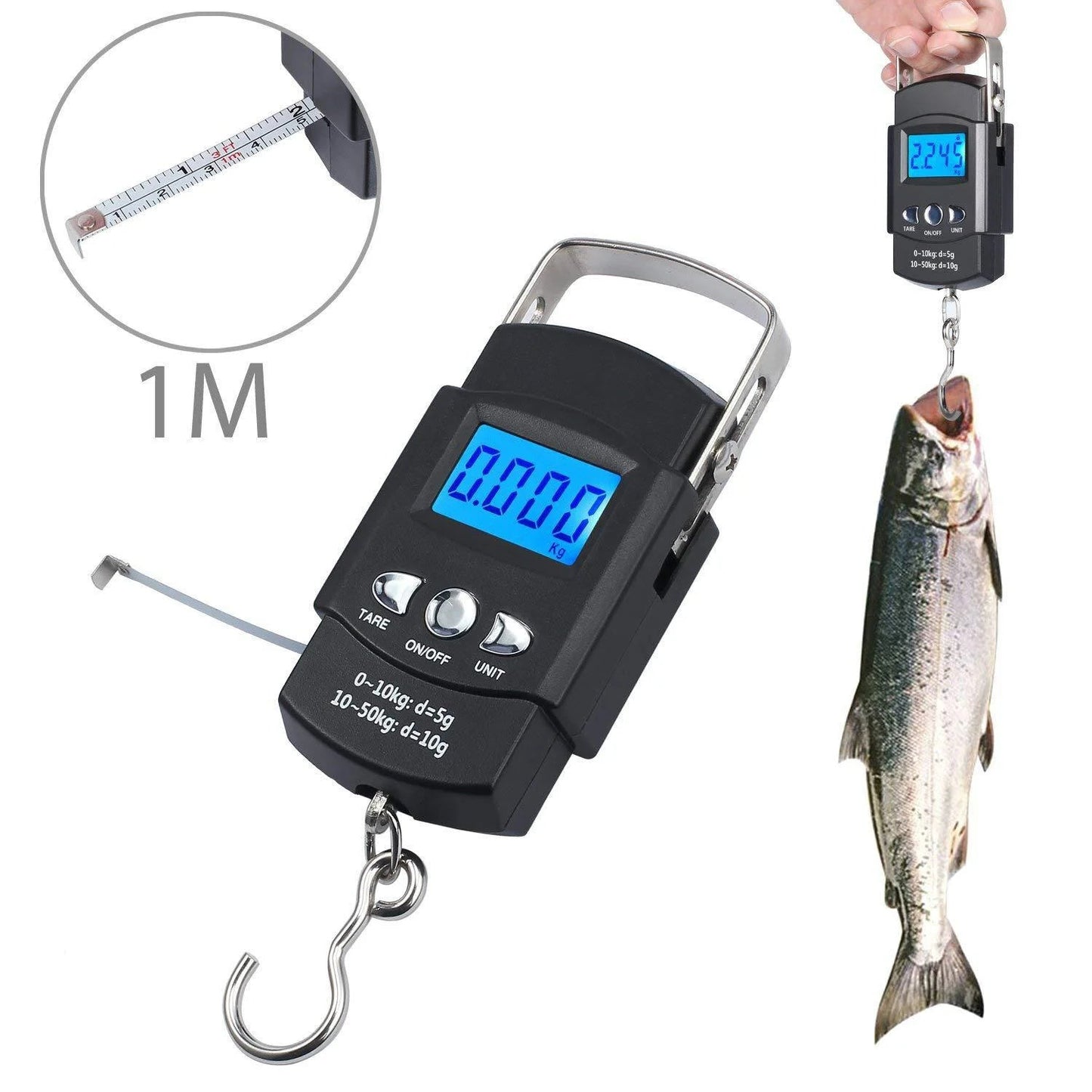 Digital fiskevåg med måttband