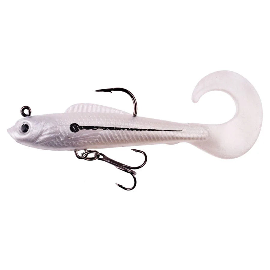 6-delad mjuk silikon Wobbler Swimbbait Set