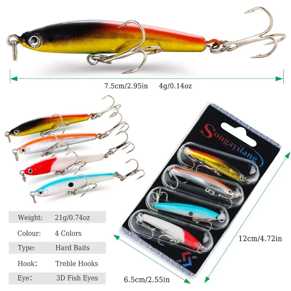 Wobbler Set 4-Pack | Fishing Lures for Perch, Pike & Zander