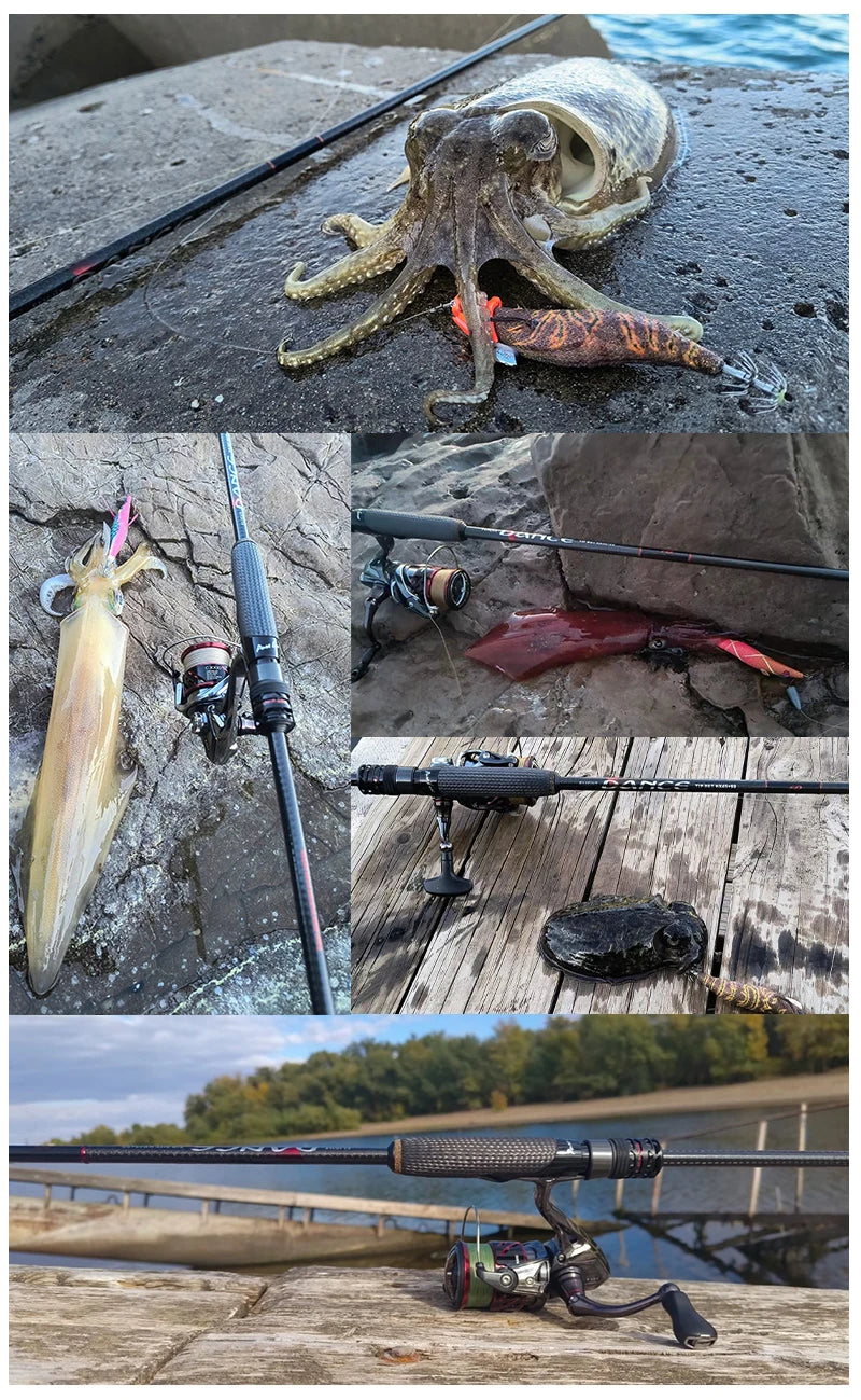 High Carbon Spinning Bass Rod med FUJI Detaljer & Spinnrulle