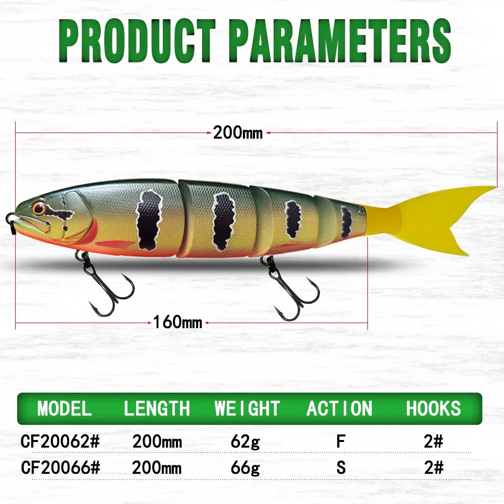 Giant Swimbait 170–200mm | Realistic Jerkbait for Pike-Perch & Pike