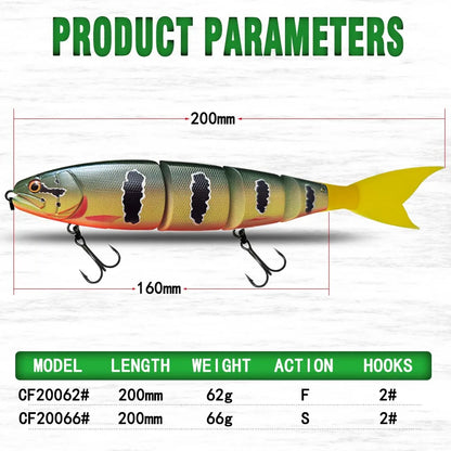 Giant Swimbait 170–200mm | Realistic Jerkbait for Pike-Perch & Pike