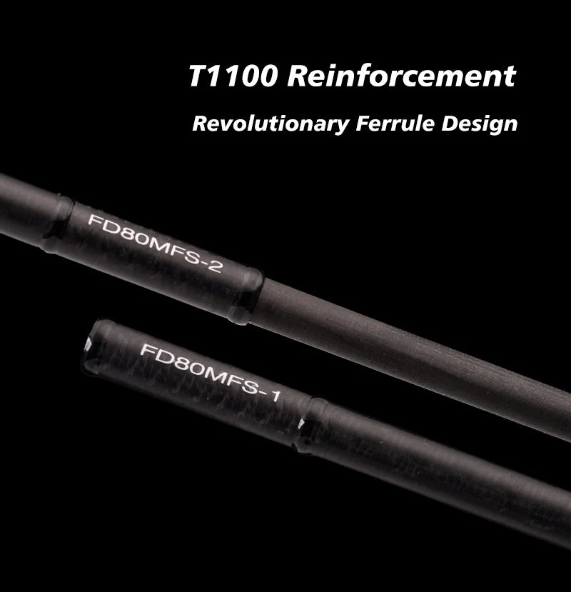 High Carbon Spinning Bass Rod med FUJI Detaljer & Spinnrulle