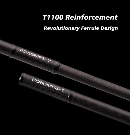 High Carbon Spinning Bass Rod med FUJI Detaljer & Spinnrulle