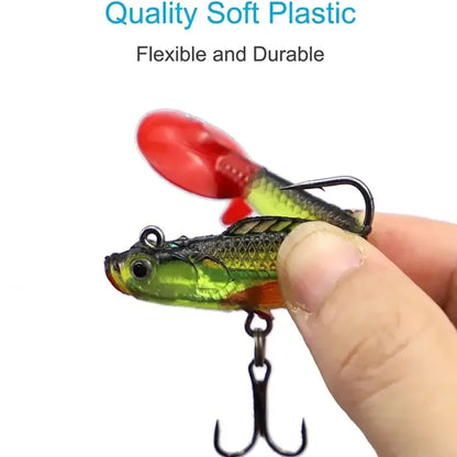 6-delad mjuk silikon Wobbler Swimbbait Set