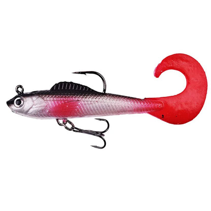 6-delad mjuk silikon Wobbler Swimbbait Set