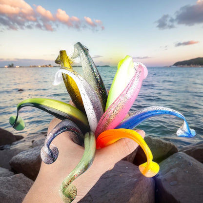 9 cm mjuka badbeten med paddelstjärt (10-pack)