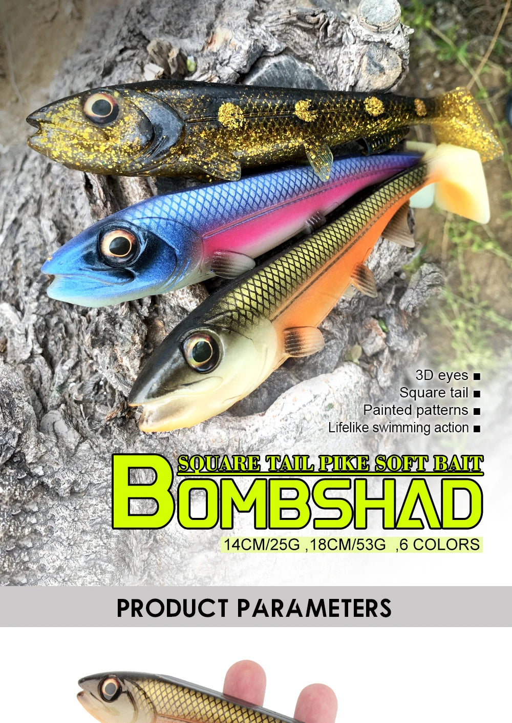 Spinpoler Big Shad Rubber Swimbait