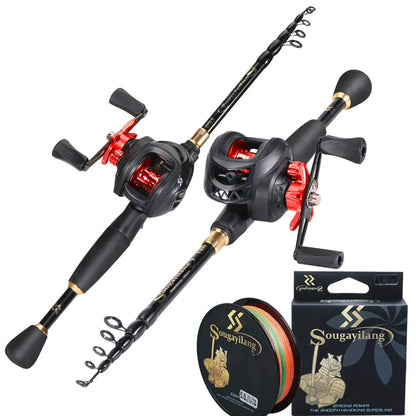Sougayilang Telescopic Casting Fishing Combo