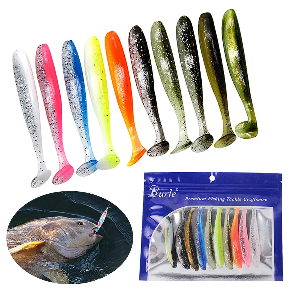 9 cm mjuka badbeten med paddelstjärt (10-pack)