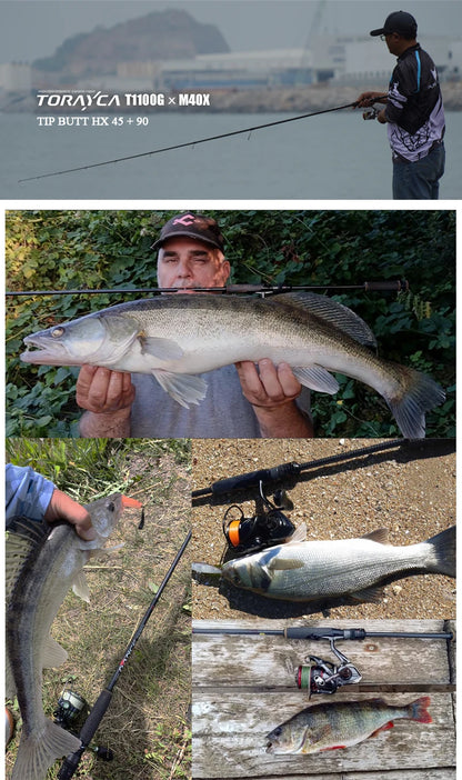 High Carbon Spinning Bass Rod med FUJI Detaljer & Spinnrulle