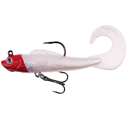 6-delad mjuk silikon Wobbler Swimbbait Set