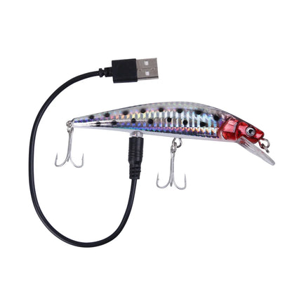 USB-uppladdningsbart LED-vibrerande lockbete