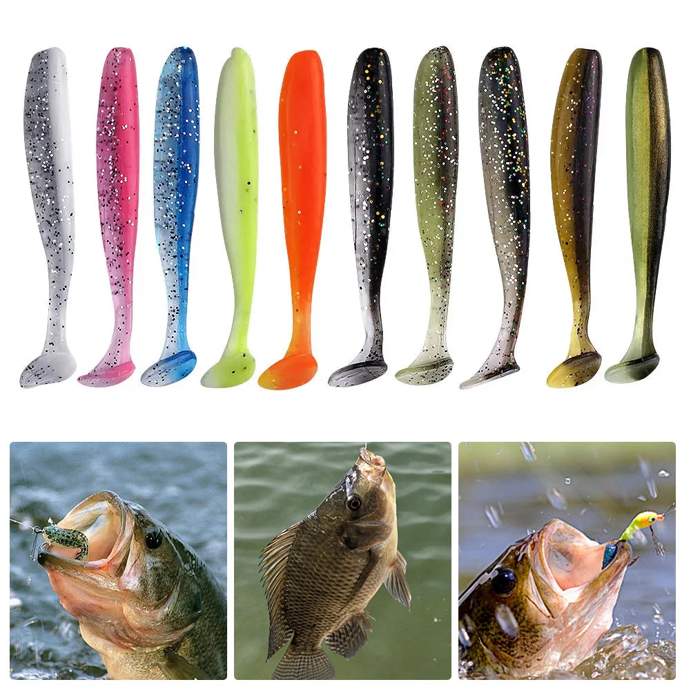9 cm mjuka badbeten med paddelstjärt (10-pack)