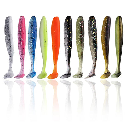 9 cm mjuka badbeten med paddelstjärt (10-pack)