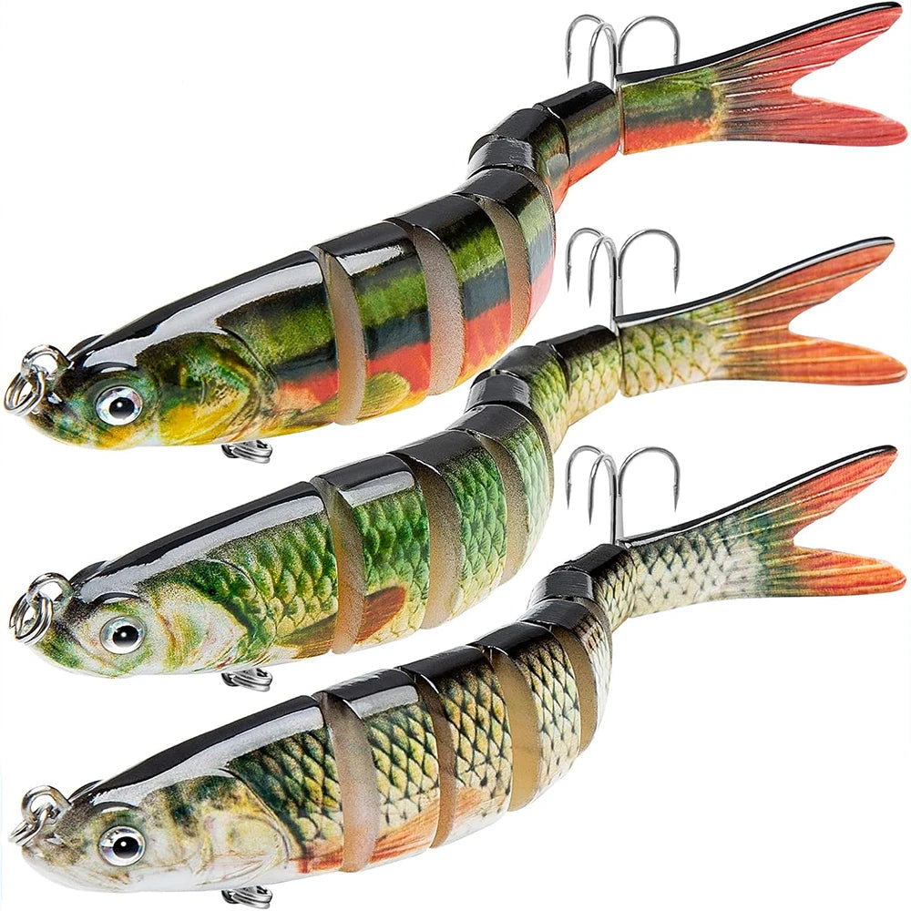 3-pack långsamt sjunkande glid- och simcrankbaits