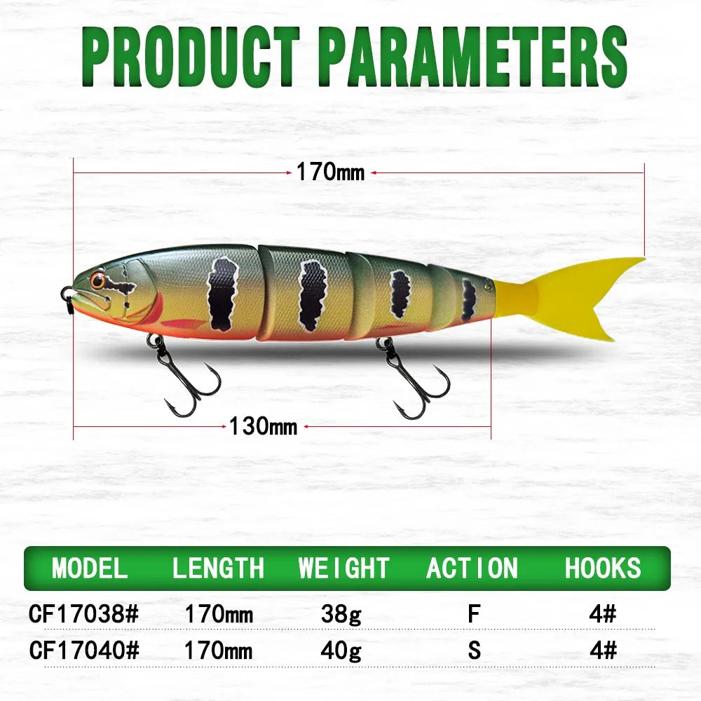 Giant Swimbait 170–200mm | Realistic Jerkbait for Pike-Perch & Pike