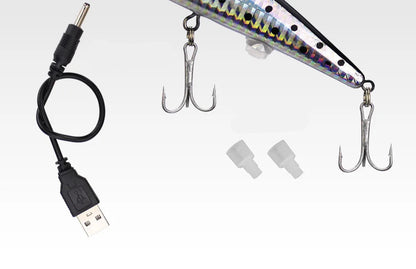 USB-uppladdningsbart LED-vibrerande lockbete