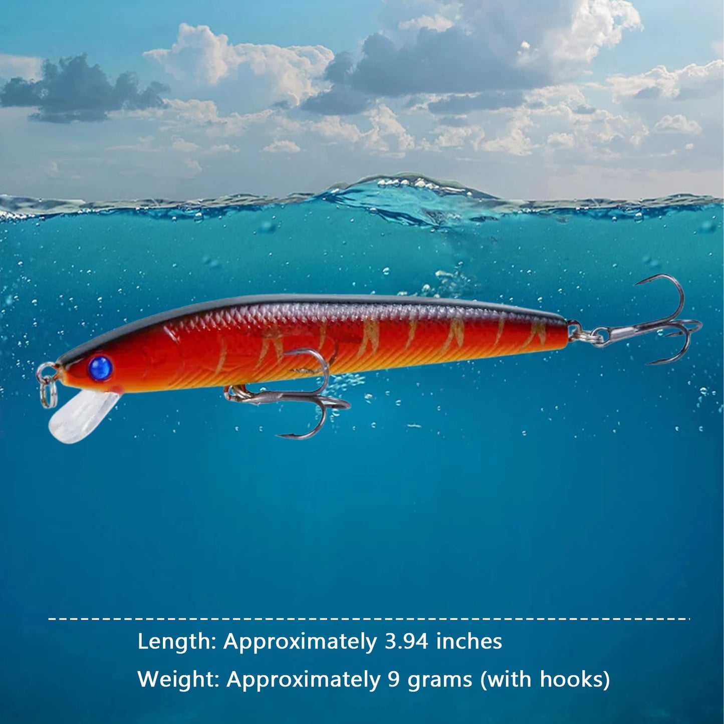 10 cm 9 g sjunkande elritsa hårt bete