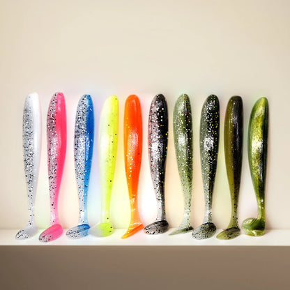 9 cm mjuka badbeten med paddelstjärt (10-pack)