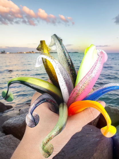 9 cm mjuka badbeten med paddelstjärt (10-pack)