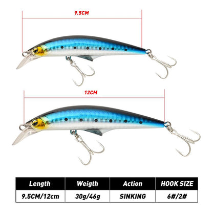 Komplett fiskeset med fiskeredskap och drag