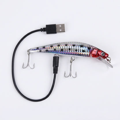 USB-uppladdningsbart LED-vibrerande lockbete