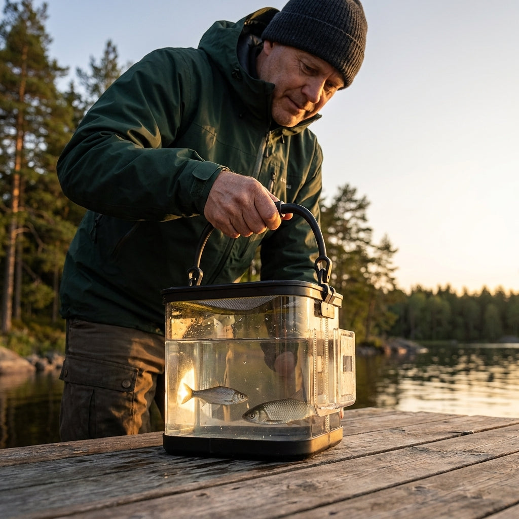 Genomskinlig Hopfällbar Fiskehink