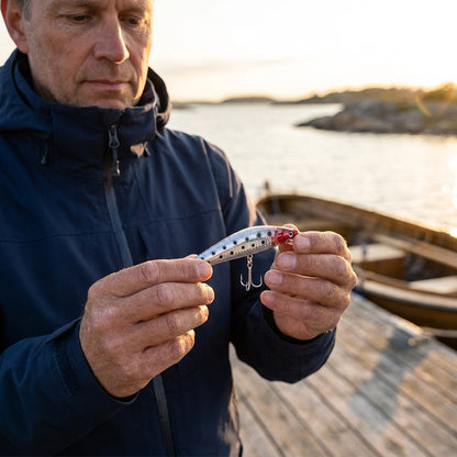 USB-uppladdningsbart LED-vibrerande lockbete
