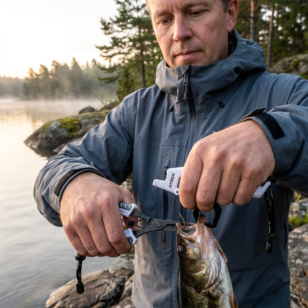 Professionell fiskgripare i rostfritt stål