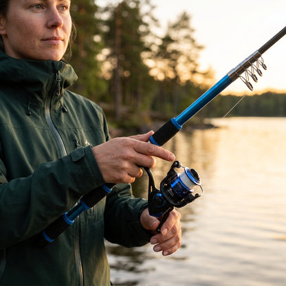 Komplett Teleskopiskt Fiskeset med Spinnrulle