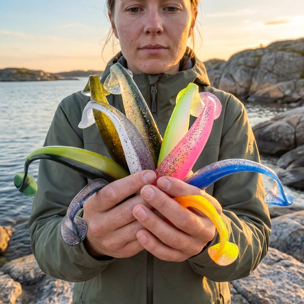 9 cm mjuka badbeten med paddelstjärt (10-pack)