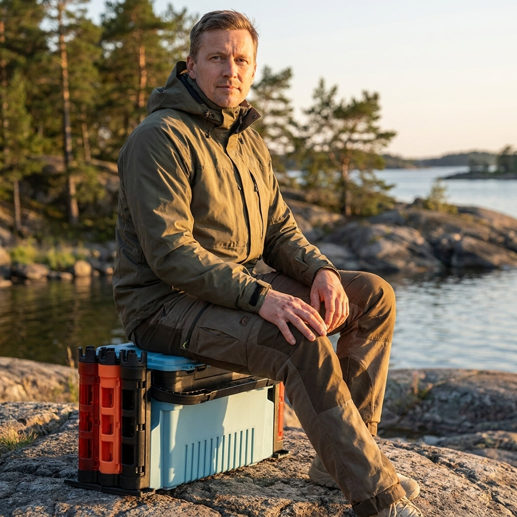 Multifunktionellt bärbart fiskespöställ