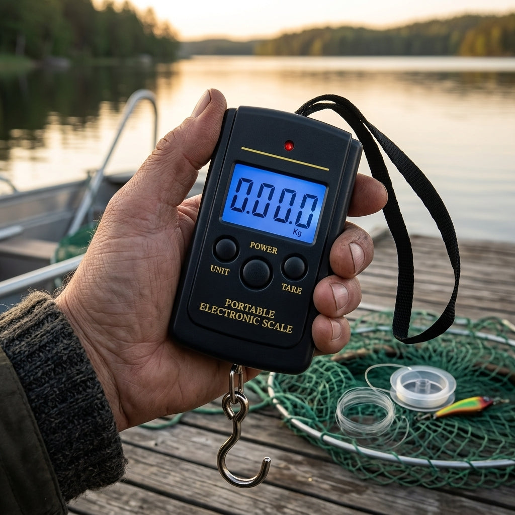 Digital fiskevåg med måttband